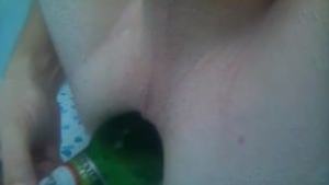 Horny in Jacuzzi – Beer bottle in ass