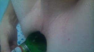 Horny in Jacuzzi – Beer bottle in ass