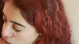 Petite Latina POV Blowjob with cum on face