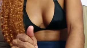 Sttella – bad girl massages dildo while having dirty talk, it makes her really want to sit down